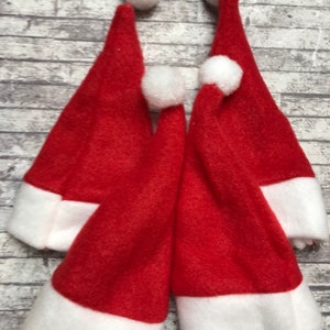 Santa Hat Bottle Toppers, Christmas Cutlery Holders, Festive Gift