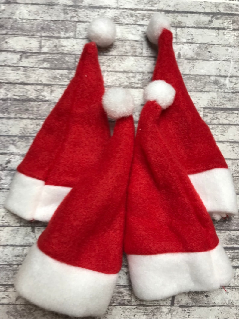 Santa Hat Bottle Toppers, Christmas Cutlery Holders, Festive Gift