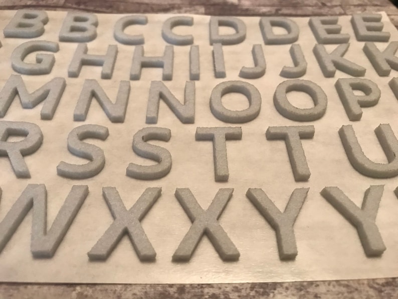 White Felt Letters Self Adhesive Cut Letters AZ 1 Sheet 2 Etsy