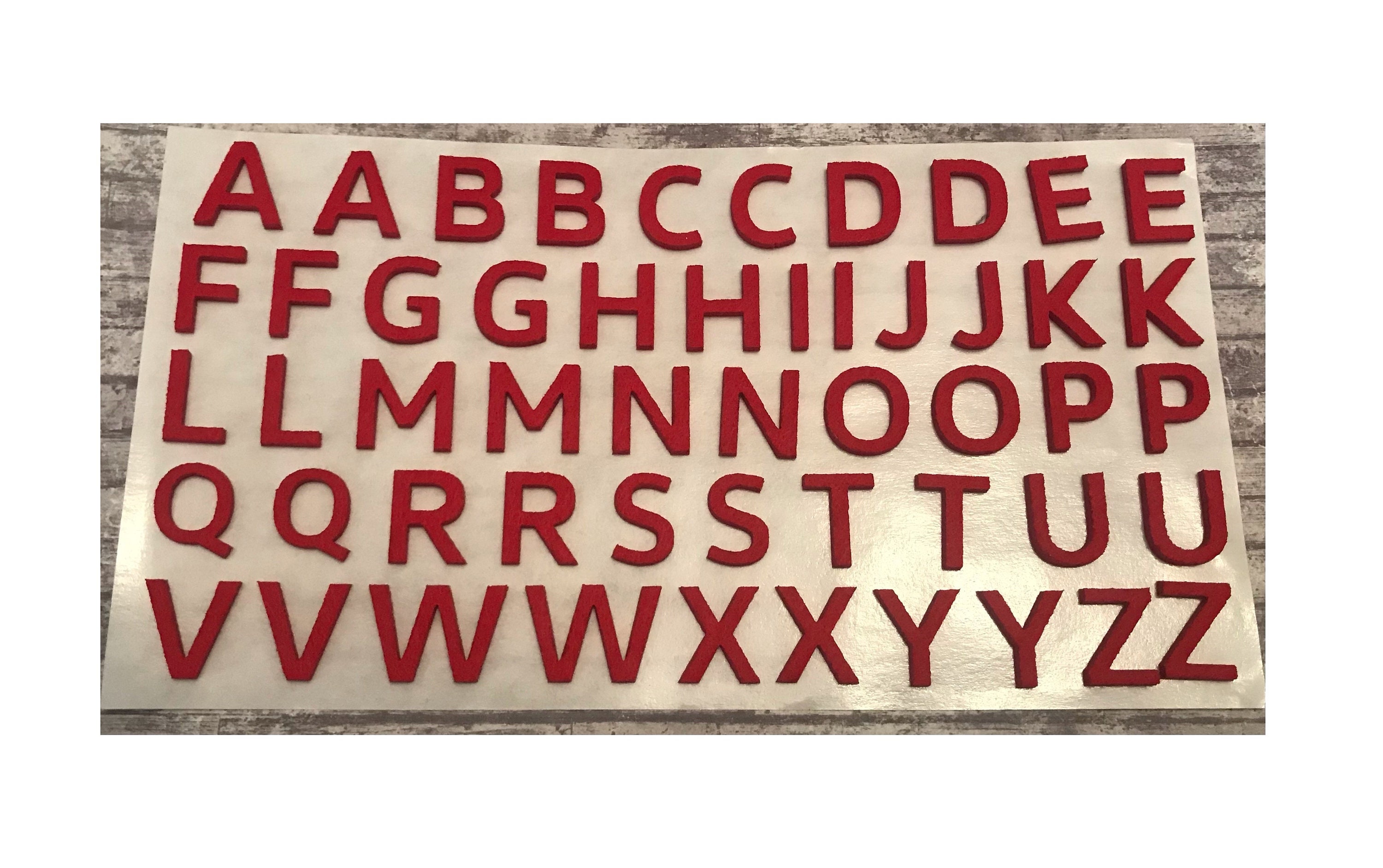 1'' Felt Alphabet Adhesive Back, Peel and Stick, 26 Letters A-Z