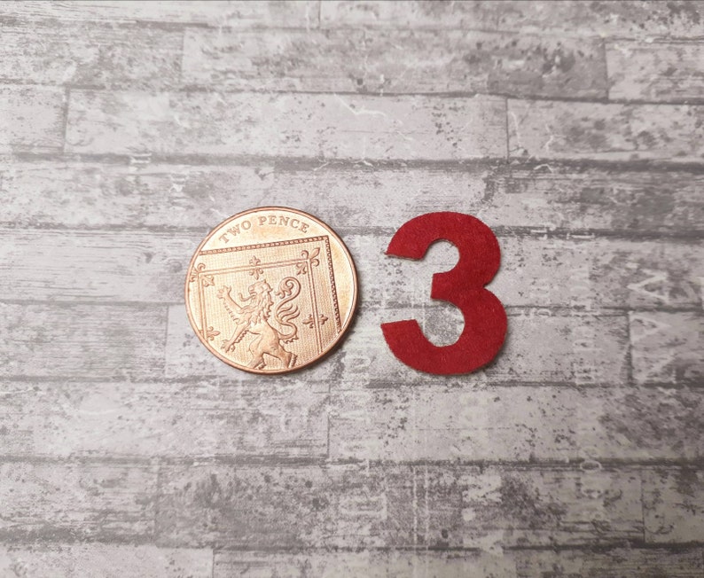 Red Felt Advent Calendar Numbers, Self Adhesive DIY Christmas Countdown ...