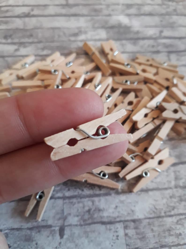 Mini Wooden Pegs 25mm Tiny Wooden Craft Pegs Strong Natural Etsy