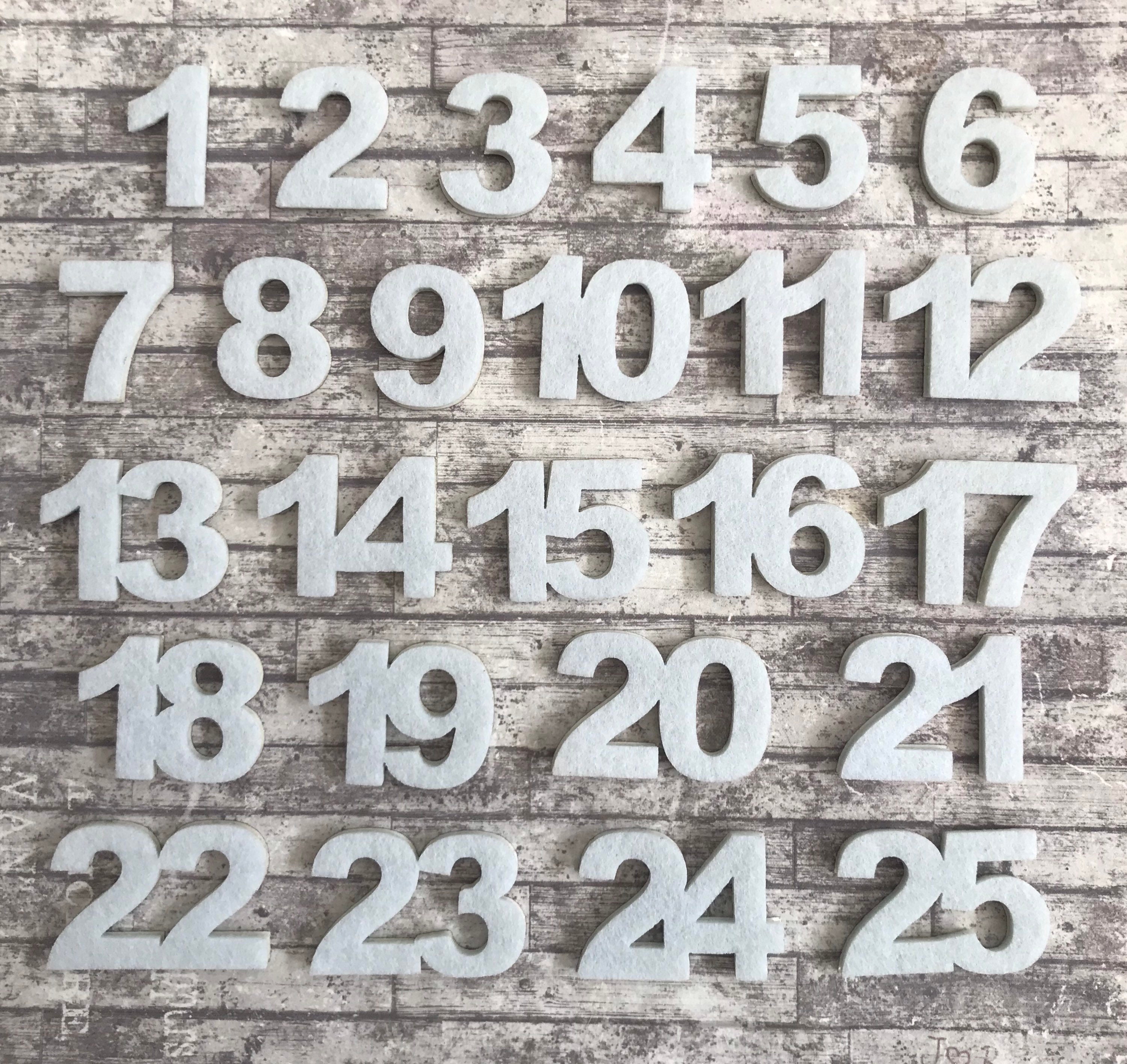 White Felt Advent Calendar Numbers Self Adhesive Cut - Etsy