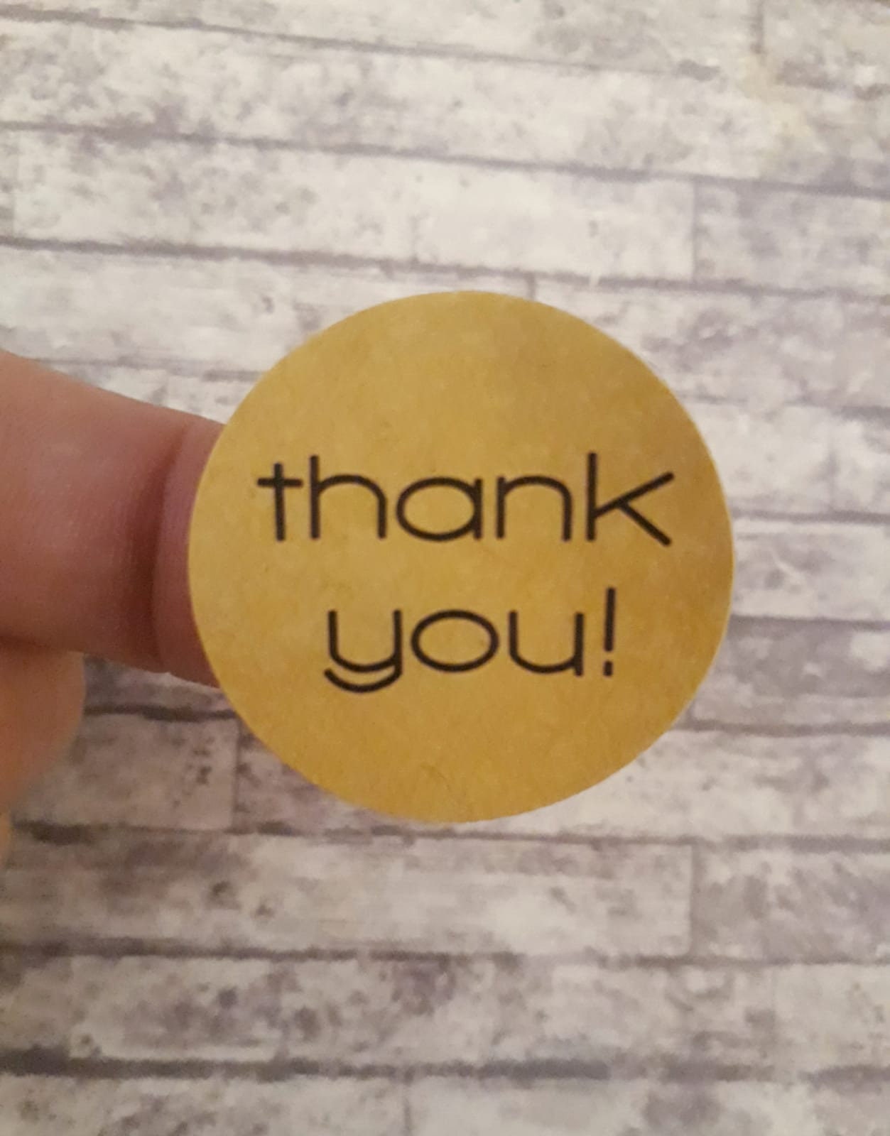 Brown Thank You Stickers 35mm BULK Hand Made With Love Etsy