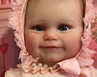 REALISTIC Reborn Baby Doll 20" with Blue Eyes REALISTIC Adorable Smile~
