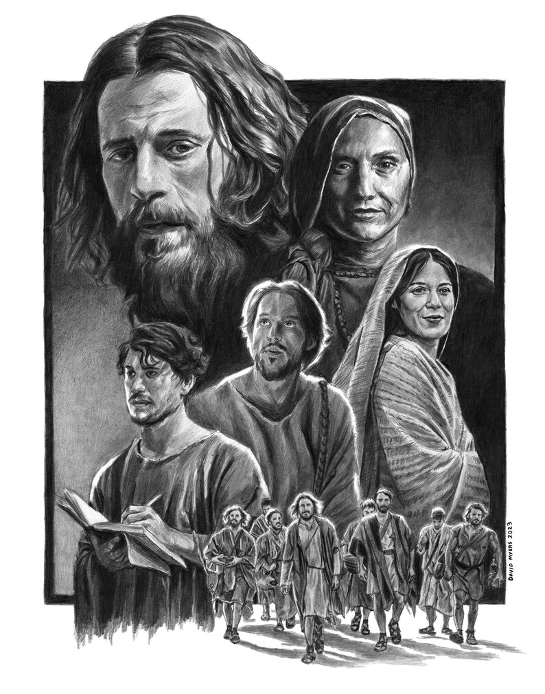 The Chosen Print, Christian Drawings, Jesus Wall Art,the Chosen Jesus
