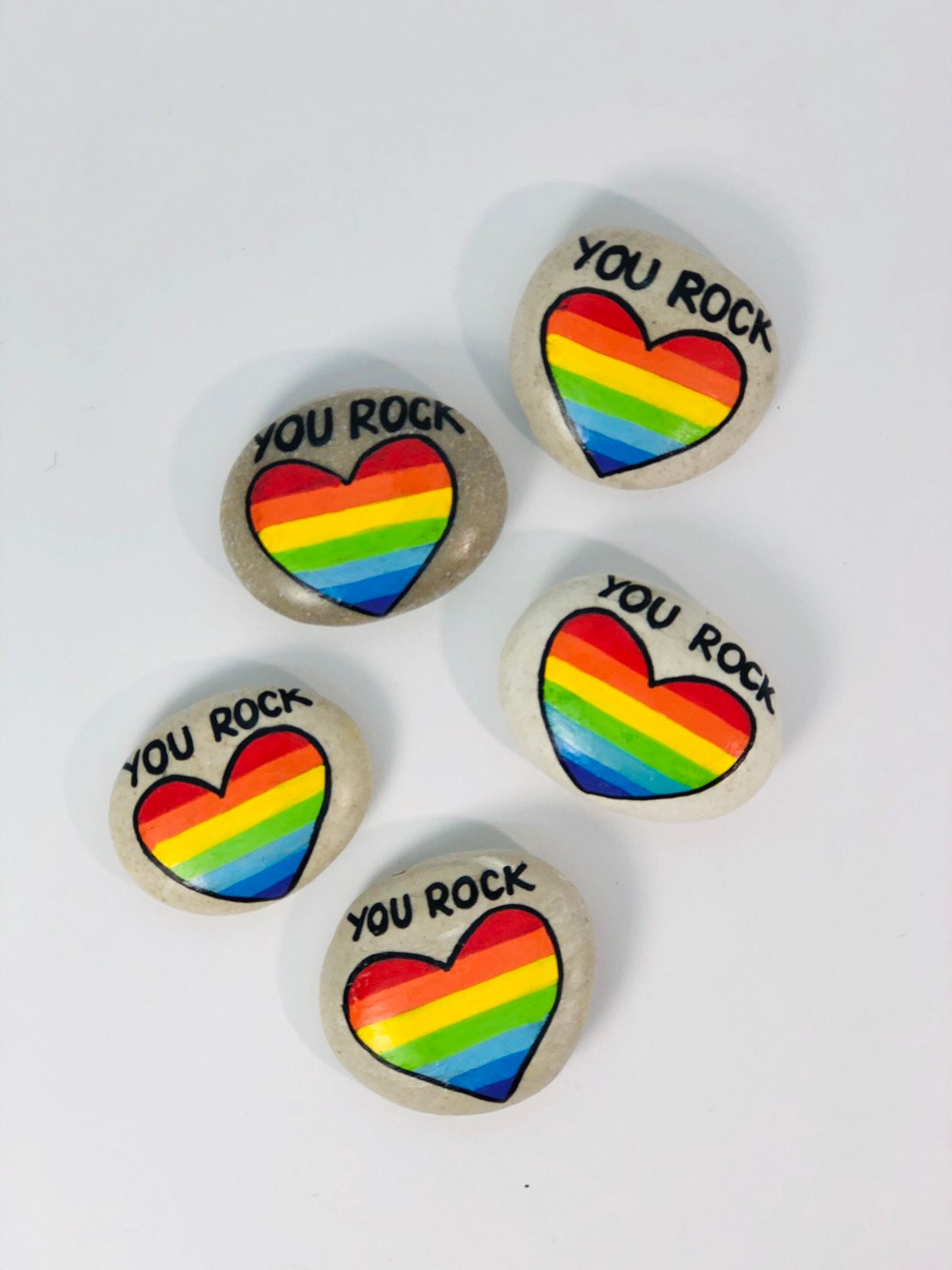 Gay Gifts Gay Pride Rainbow Heart Rock Valentines Day Gift Etsy