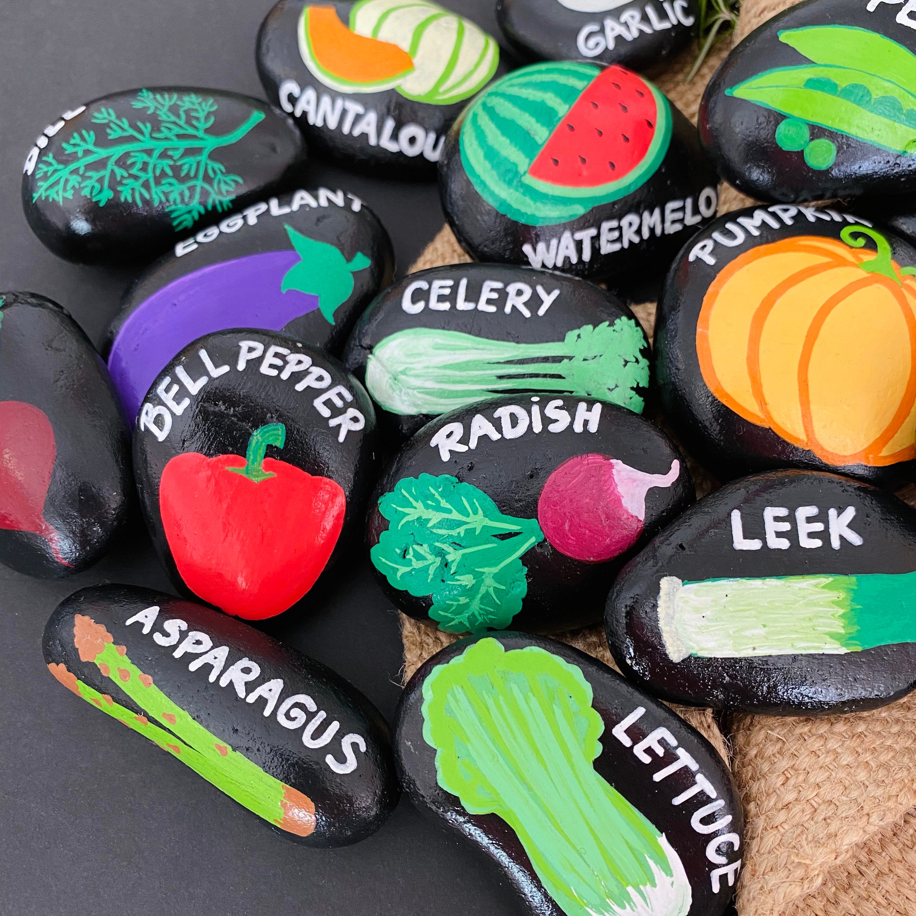 Set of 5 Vegetable garden markers Gardener gift idea Etsy