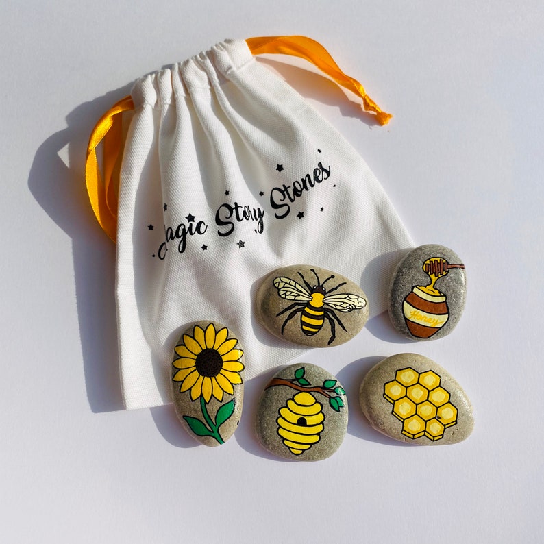 Honey bee life cycle Montessori materials Story Stones image 10