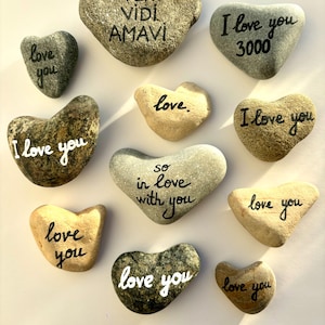 Kleines Valentinstagsgeschenk für ihn, Liebesstein im Taschenformat, ich liebe dich, Jahrestag Andenken für Ehemann, Geschenke für Freund, Briefbeschwerer