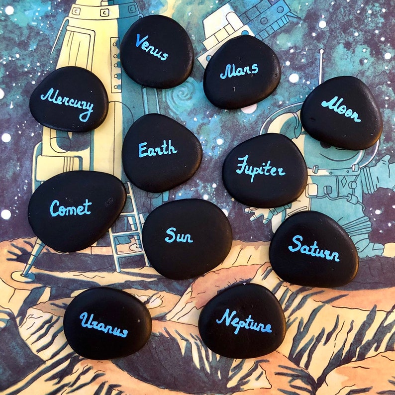 Solar System Toy Story Stones Montessori Toddler Toys Etsy