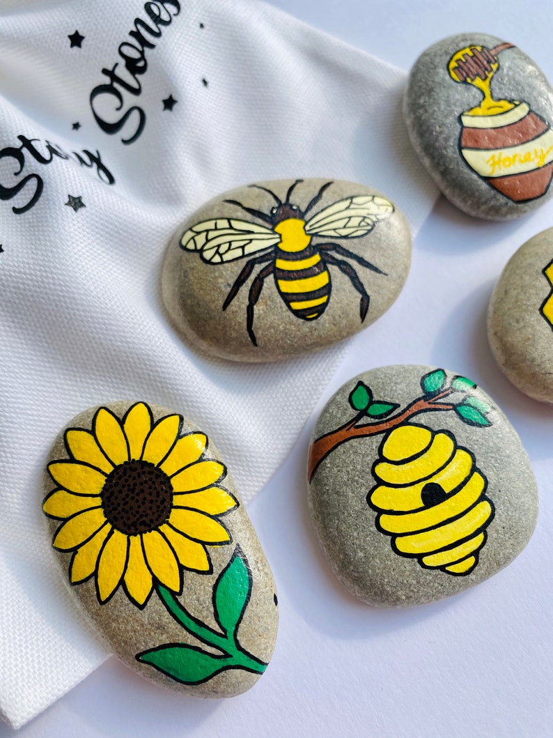 Honey bee life cycle Montessori materials Story Stones image 5