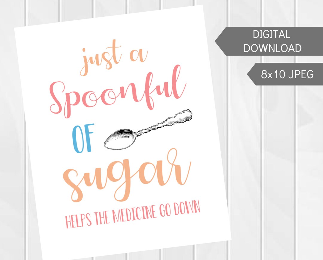 Mary Poppins Spoonful of Sugar Sign Jolly Holiday Baby Shower and