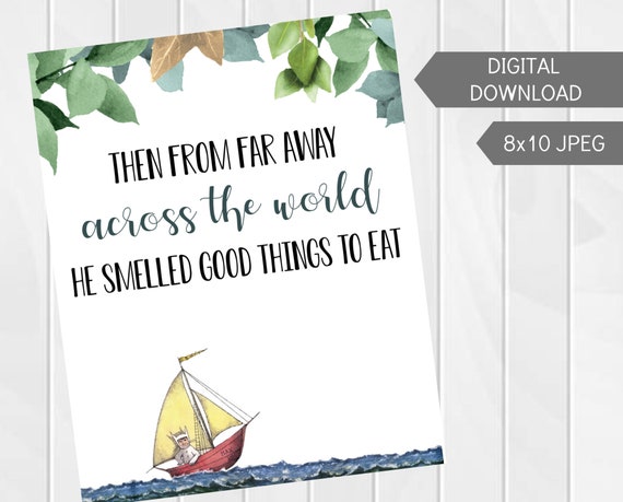 He Smelled Good Things To Eat Food Sign Where The Wild Etsy