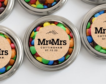 M&M wedding favour sticker chocolate wedding bonbonniere wedding favour bridal shower mm chocolate wedding favors