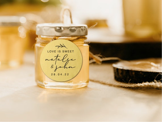 Honey Wedding Favours Stickers Wedding Bonbonniere Wedding Favour