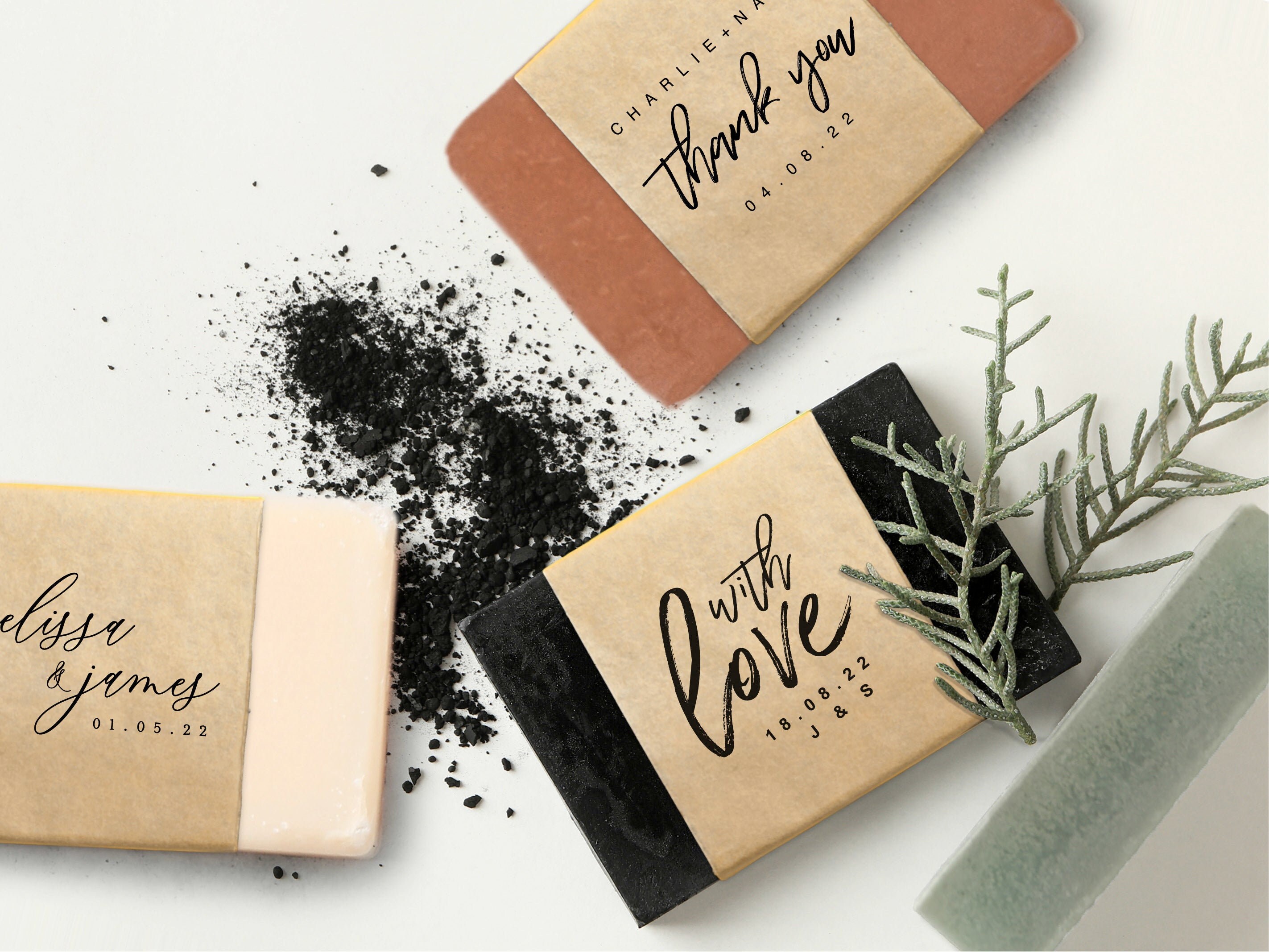 30 Organic Soap With Personalised Kraft Wrapper for Your Event Etsy UK