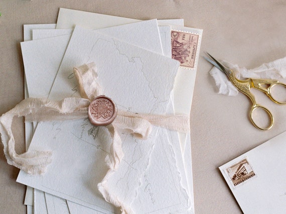 Wax Seal Stamp Set,Vintage Wax Envelope Seal Stamp Kit for Wedding  Invitation Valentine's Day Arts Craft KS