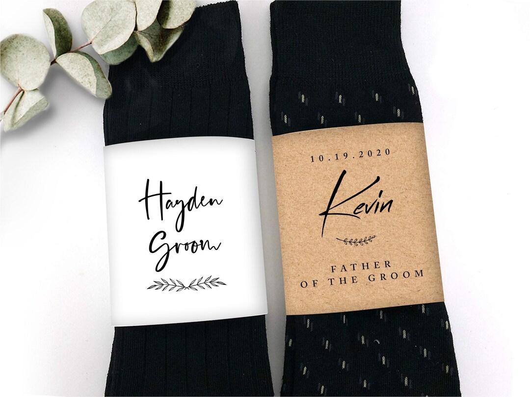 Wedding Sock Wrapper Custom Gift for Groom, Father In-law, Best Man ...