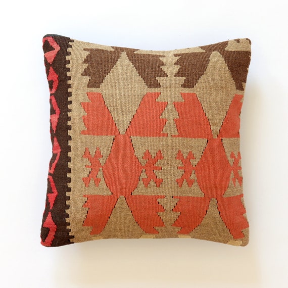 Kilim pillow 20x20 case 50x50 cm moroccan pillow pink green beige black blushy turkish lumbar pillow boho throw pillow cushion cover case