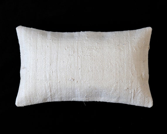 Kilim Pillow 12x20 Moroccan Lumbar Pillow 30x50 Cotton White - Etsy