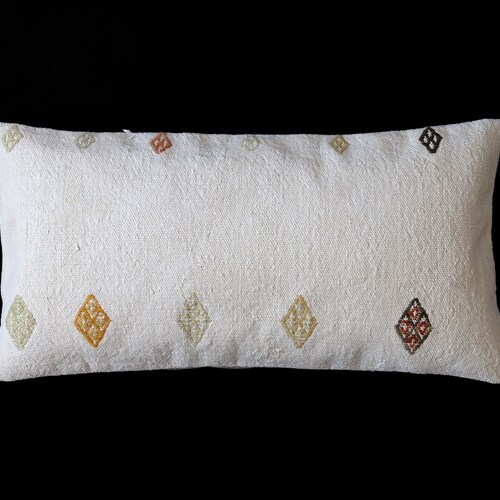 Kilim Lumbar 12x24 Pillow Turkish Lumbar Pillow Case 30x60 Etsy