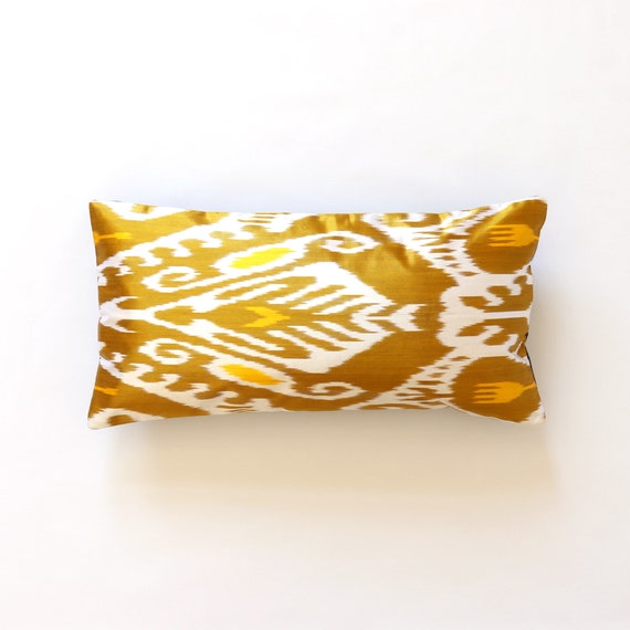 Silk Ikat 12x24 Pillow Case 30x60 Lumbar Pillow Bed Throw Etsy