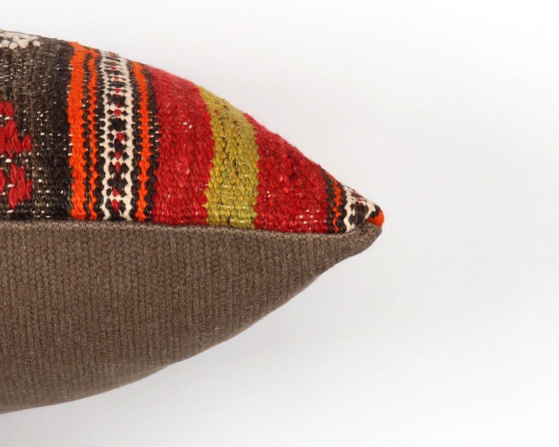 Kilim almohada 18x18 caja 45x45 cubierta Jijim técnica de | Etsy