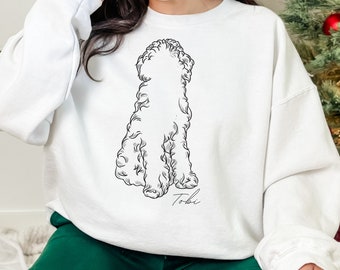 Sudadera personalizada para perro Goldendoodle, retrato personalizado de mascota