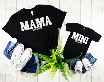 Camisetas personalizadas para mamá e hija, conjunto a juego para mamá e hija