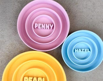 Comedero lento personalizado para perros, comedero con nombre personalizado para perros, comedero antitragantamiento para mascotas, comedero para perros pequeños, medianos y grandes, regalo para mascotas, comedero personalizado para perros