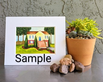 Custom Watercolor Painting of Home