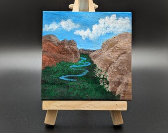 Zion Utah Mini Painting with Easel