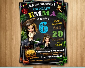pirate invitations etsy