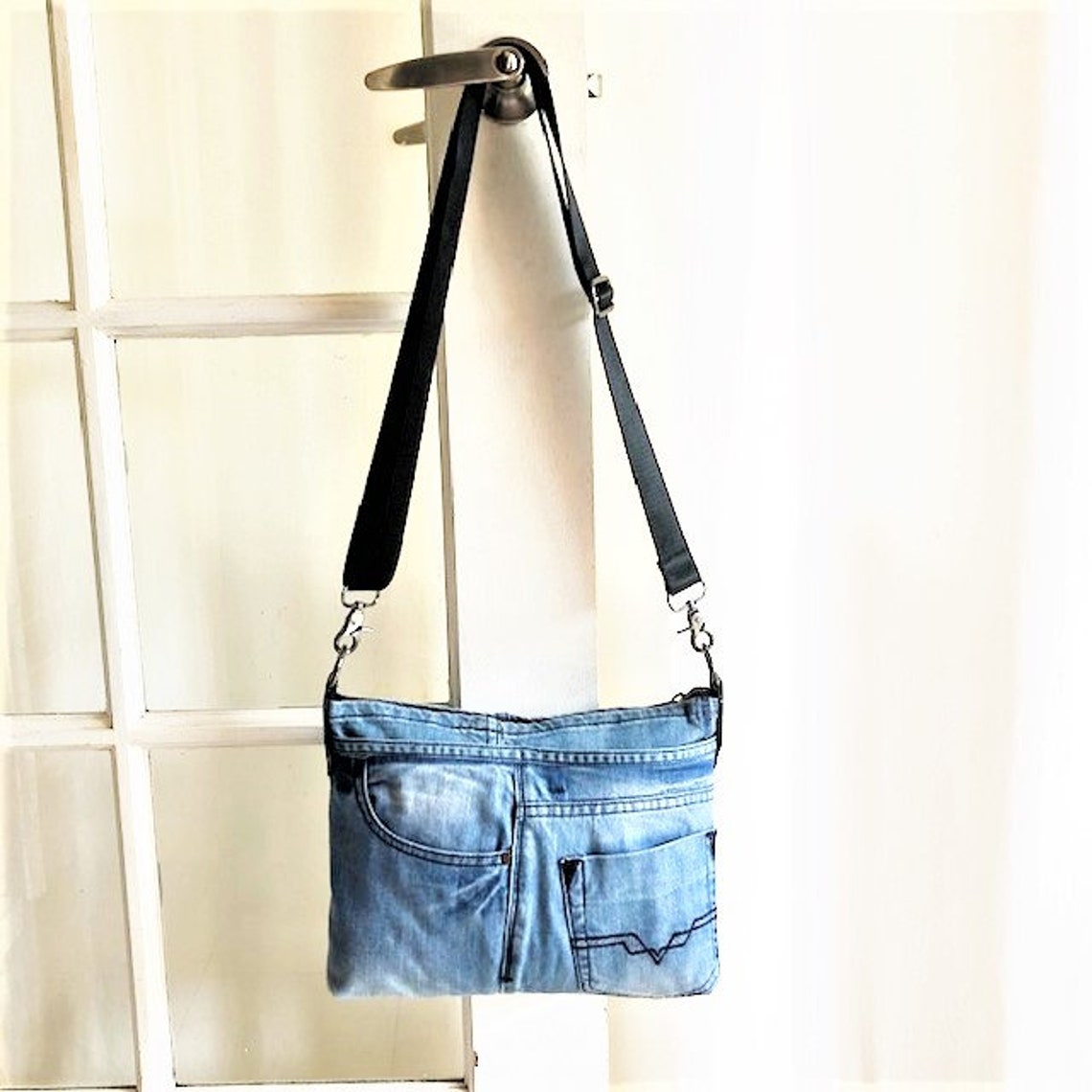 Diesel crossbody denim bag Shoulder jean bag 34x24cm Etsy