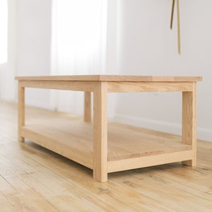 KNOLL Minimalist Coffee Table | Handmade Solid Wood Coffee Table | Modern Wooden Coffee Tables | Scandinavian Coffee Table | Cofee Table