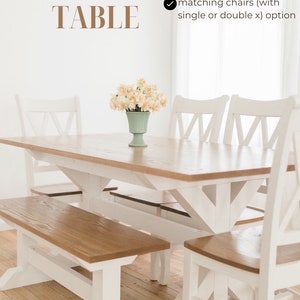 Custom Rustic Truss (Trestle) Farmhouse Table/bench/chairs (dining set)