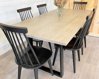 Modern Farmhouse, Modern dining set, farmhouse dining set, modern dining room, modern furniture, dining room furniture, dining room table
