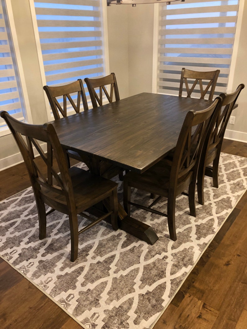 Trestle Table Trestle Dining Table Rustic Table Rustic Etsy