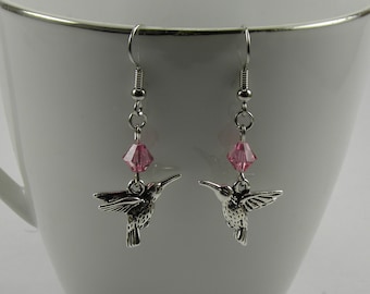 Boucles d’oreilles Pink Hummingbird