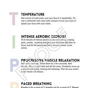 DBT TIPP Skill Handout for Therapists | Resources for Therapists | Dialectical Behavior Therapy Resource