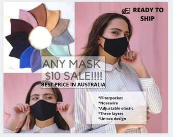 Face Mask / Made in Australia / Washable /Reusable / Cotton / Ready to ship in 24 hours