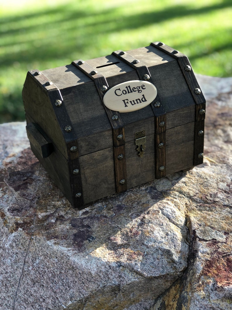 Handmade small treasure chest piggy bank unique trinket box Etsy