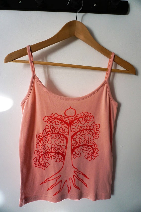 Pink Strapless T-shirt Boddhi Tree Red 