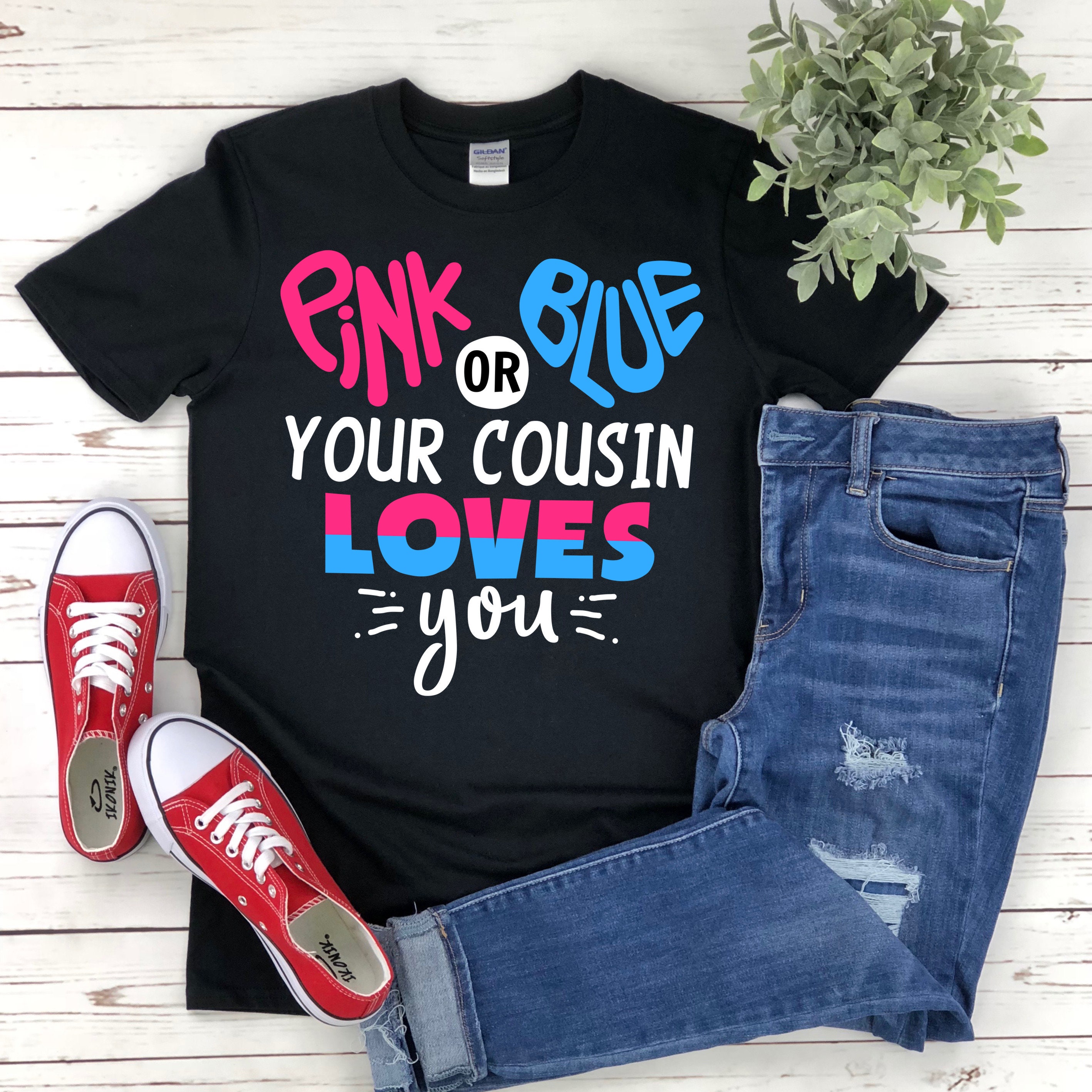 Cousin shirt cousin gender reveal shirt gender reveal Etsy