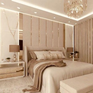 Upholstered Headboards Wall Panels & Bed Frames Any Size! Custom Made To Your Desire - Any Design! Wall Decor Easy to Install - USA Company