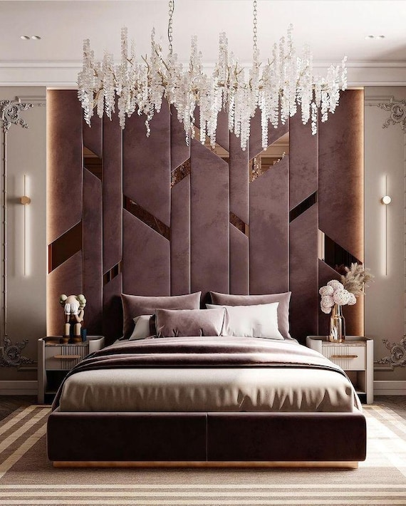 Upholstered Headboards Wall Panels & Bed Frames Any Size! Custom Made To Your Desire - Any Design! Wall Decor Easy to Install - USA Company
