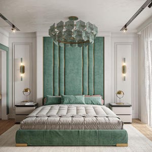 Upholstered Headboards Wall Panels & Bed Frames Any Size! Custom Made To Your Desire - Any Design! Wall Decor Easy to Install - USA Company