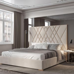 Upholstered Headboards Wall Panels & Bed Frames Any Size! Custom Made To Your Desire - Any Design! Wall Decor Easy to Install - USA Company