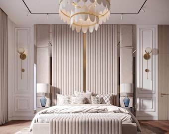 Upholstered Headboards Wall Panels & Bed Frames Any Size! Custom Made To Your Desire - Any Design! Wall Decor Easy to Install - USA Company